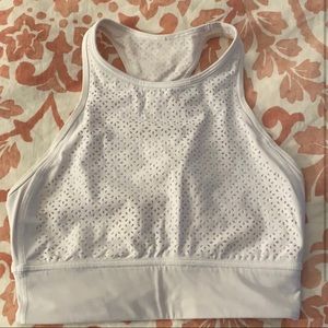 LuluLemon White Racerback Sports Brs